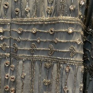 Mac Dugan elegant, short sleeved hand beaded baby blue